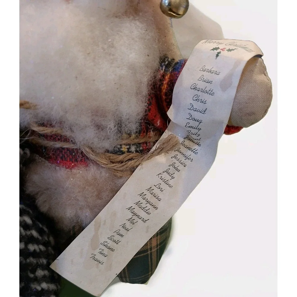 NEW Sparkle Santa Claus Stuffed Figure Collectible Creations 1995 Handmade U.S.A